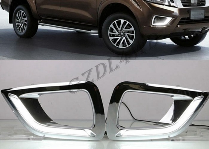ABS Plastic Daytime Running Light Cover For Nissan Navara NP300 2016 DRL​