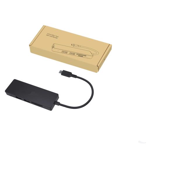 Quality Aluminum Alloy USB Type C Adapter Hub with USB 3.0 SD TF Type C Devices Support for sale