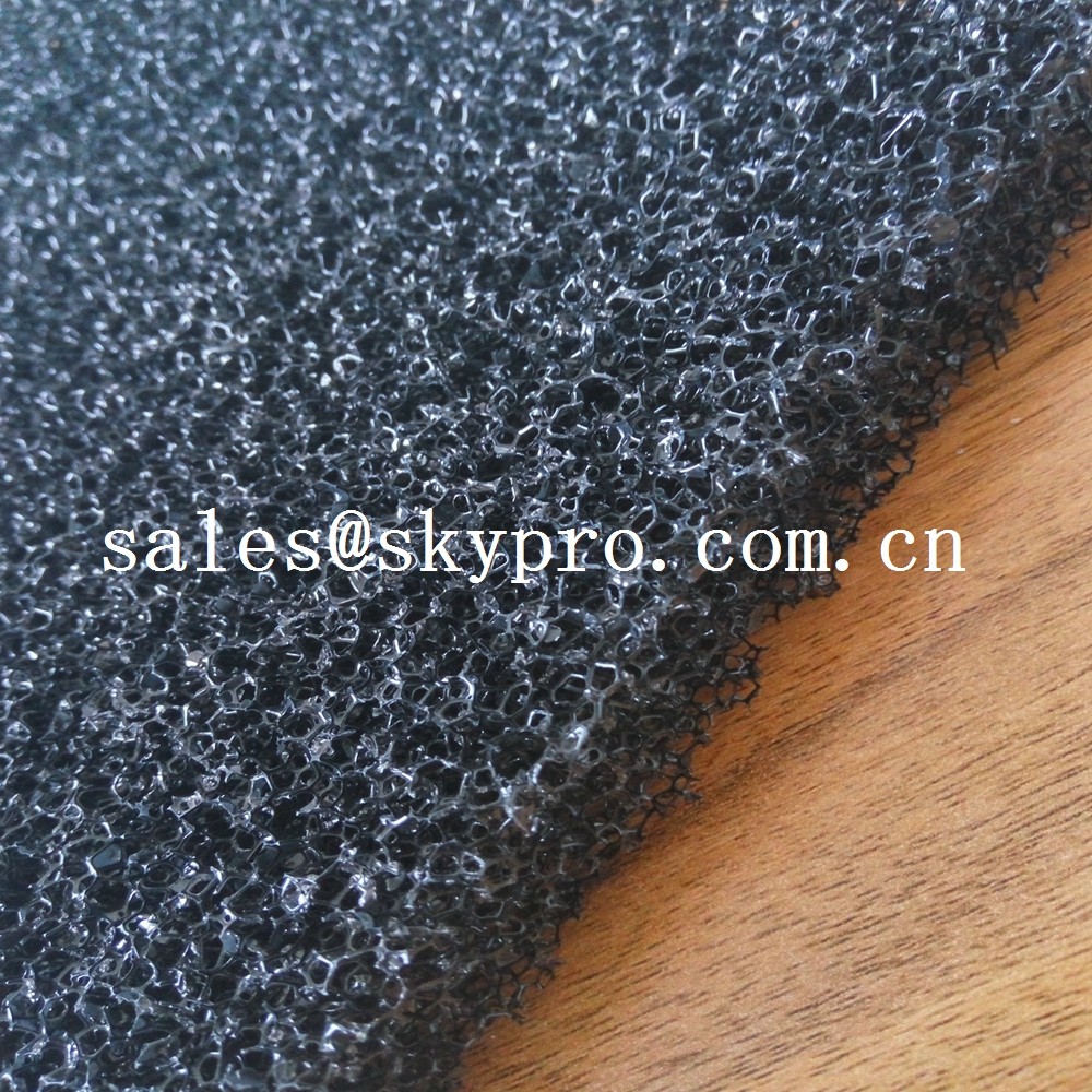Air filter sponge sheet black polyurethane 20ppi foam sheet reticulated polyurethane filter foam