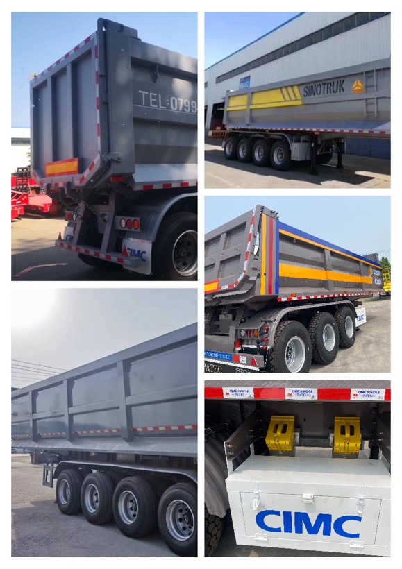 According to the requirements of custom-made earth and sand building materials such as high-strength reverse semi-trailer