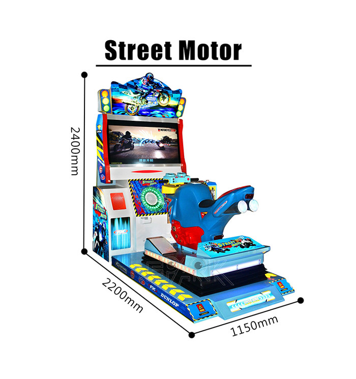 Full Motion Street Motorcycle Arcade Car Racing Game Machine Coin Operated