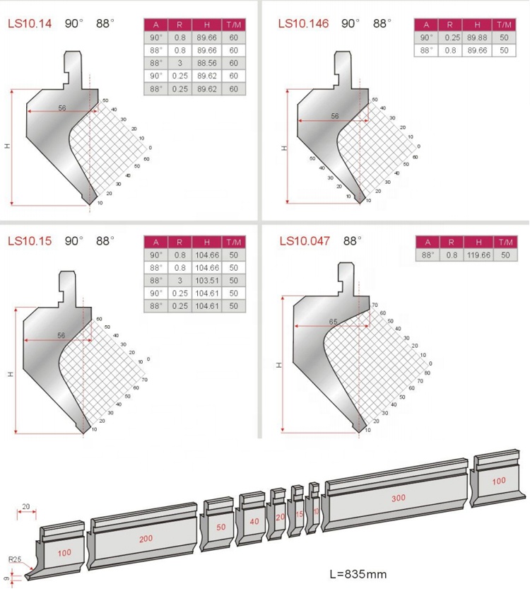 Customizable Press Brake Punch 60 Degrees Brake Punch For Sheet Metal Work