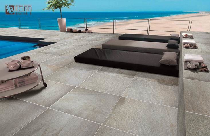 Stone Look Porcelain Bathroom Tile 60x60 Cm Less Than 0.05% Absorption Rate
