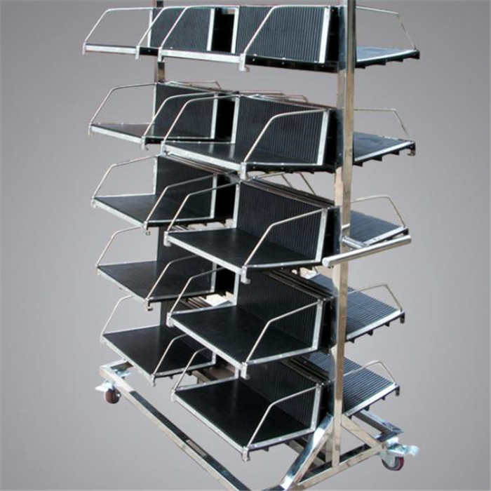 Stainless Steel Hanging Basket ESD PCB Trolley Roll Container