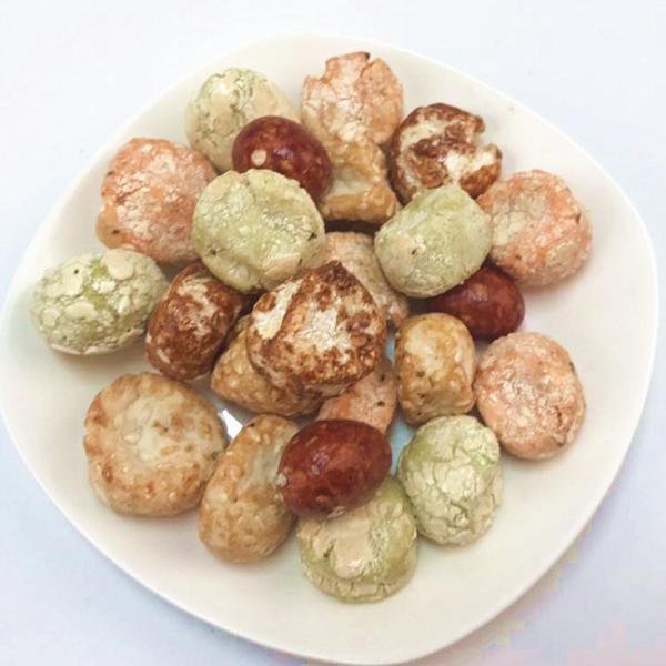 Wasabi Salted BBQ Coated Peanut Snack Crackers Roasted Mix Peanuts king crackers