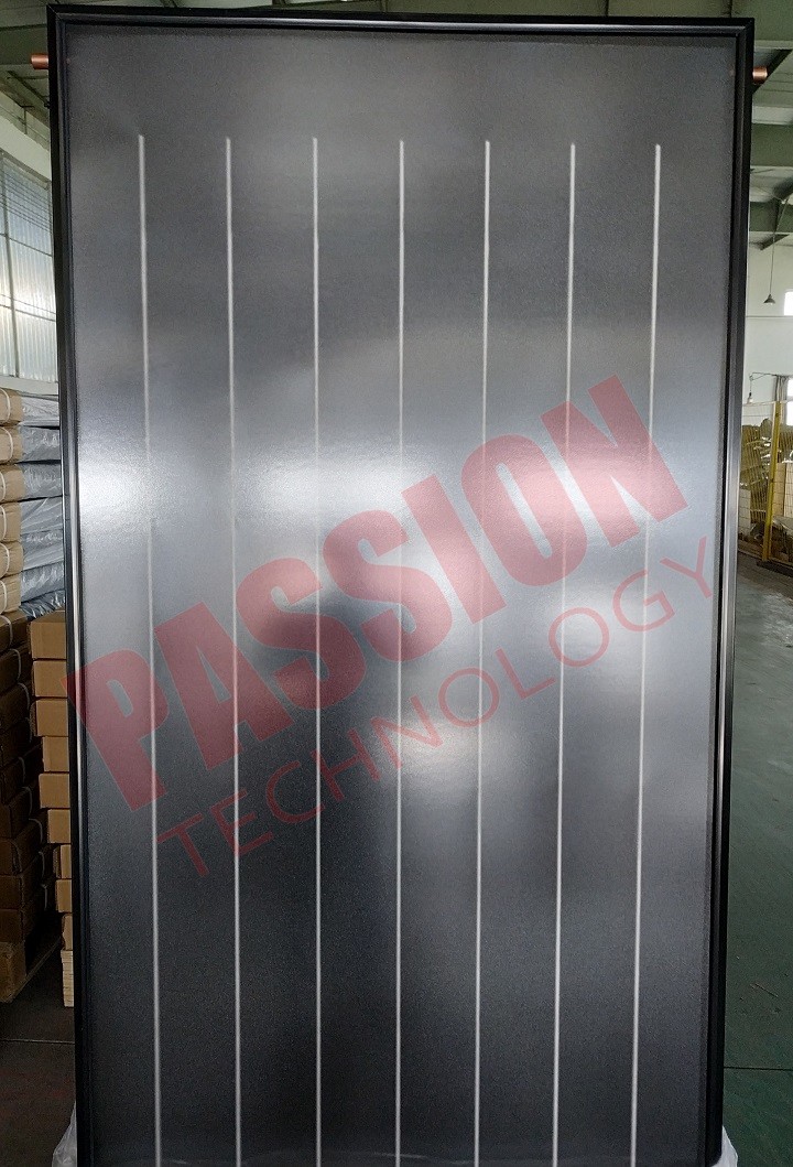 Red Copper Flat Plate Solar Collector 250L Compact Pressure Solar Water Heater