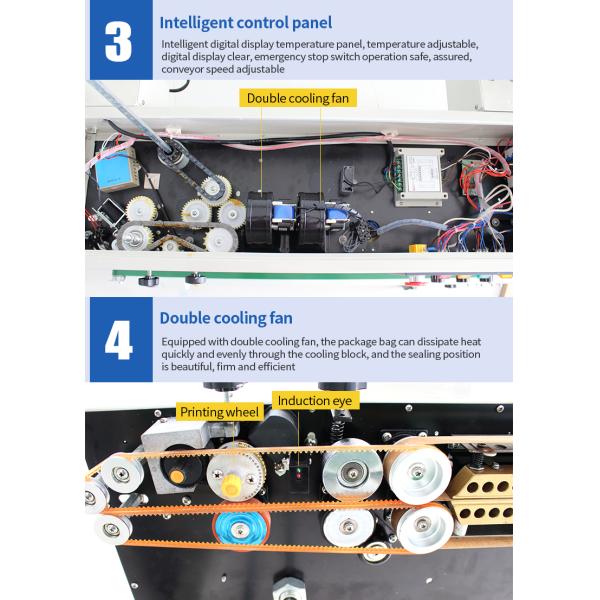 FR-1100V Automatic Vertical Continuous Band Plastic Bag Sealing Machine for Packaging