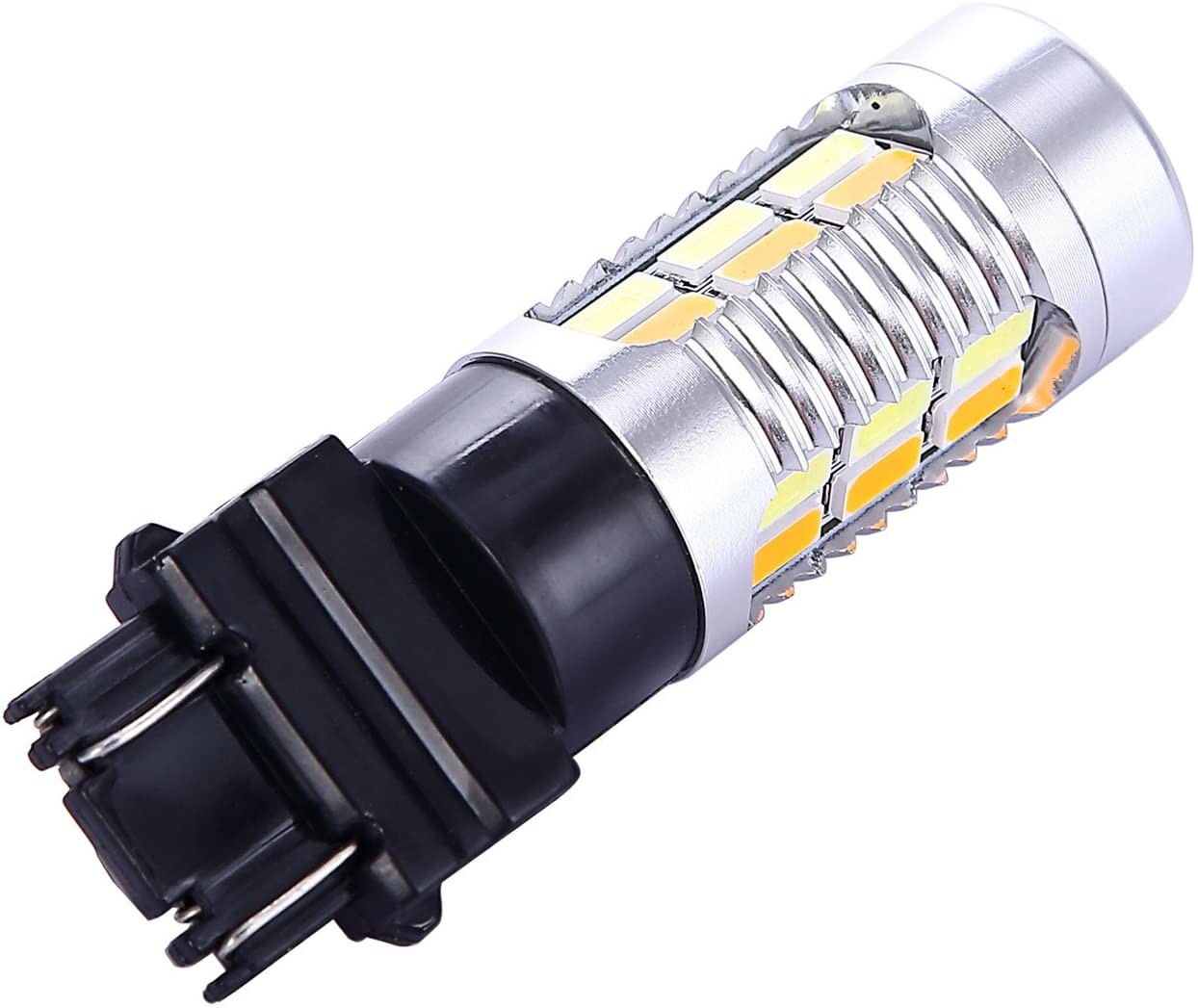 3157 3057 3357 4157 LED Brake Turn Signal Lights Amber Switchback 22 SMD with Projector