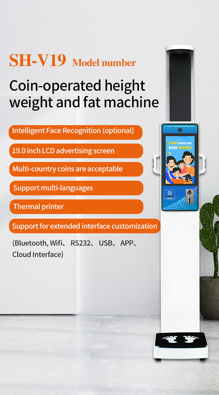 Body Composition Height And Weight Measuring Machine Fat Bmi Body Scale