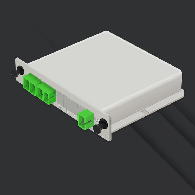 High Performance 1*4 Sc Apc Single Mode 1260-1620nm Cassette Type Fiber Insertion Type Plc Splitter