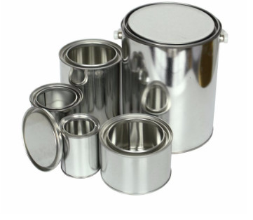 1L Automotive Paint Cans 0.21mm Round Tin Bucket With Lids