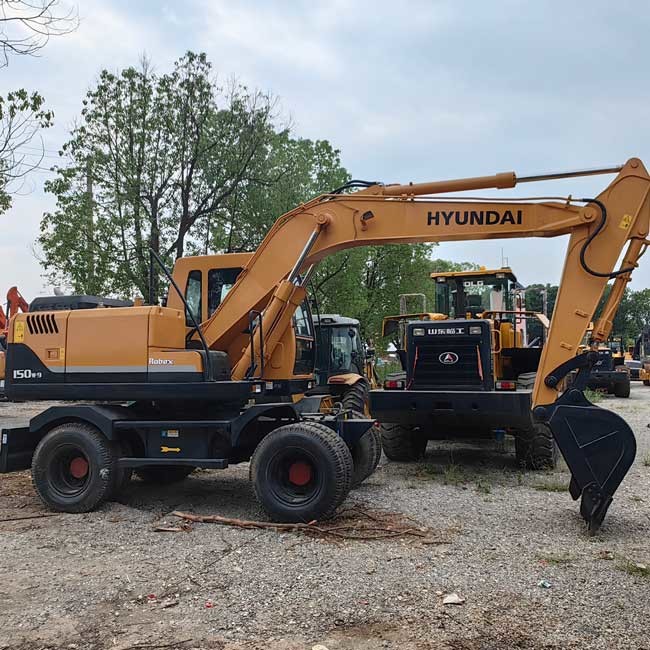 15tons Hyundai R150w-9 with 0.23m3 Bucket Capacity Used Wheel Excavator