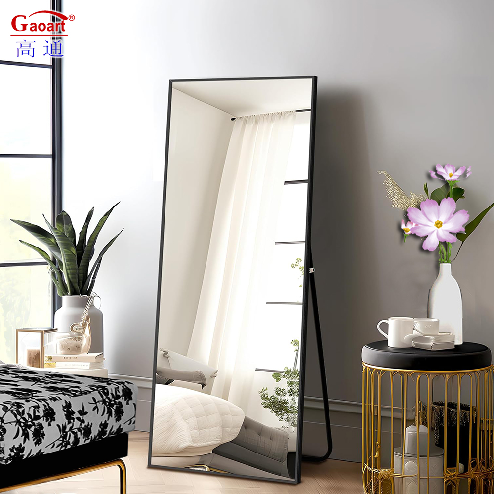 Compact Salon Furniture Luxury Silver Mirror for Bathroom Entrance in Dressing Room