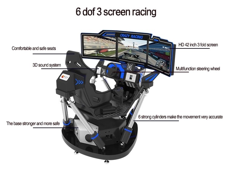 Park Simulation Rides Vr Racing Simulator , Car Motionvr Driving Simulator