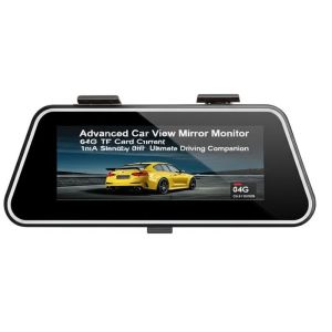 Advanced Car Rear View Mirror Monitor with 64G Tf Card and 1mA Standby Current