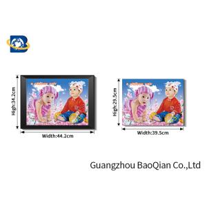 PET 0.65 Mm 5D Pictures With Frame , 3D Deep Effect Lenticular Photo Printing