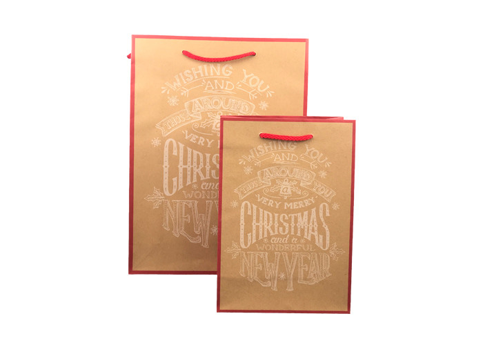 Recyclable Kraft Personalized Brown Paper Bags Environmental Protection