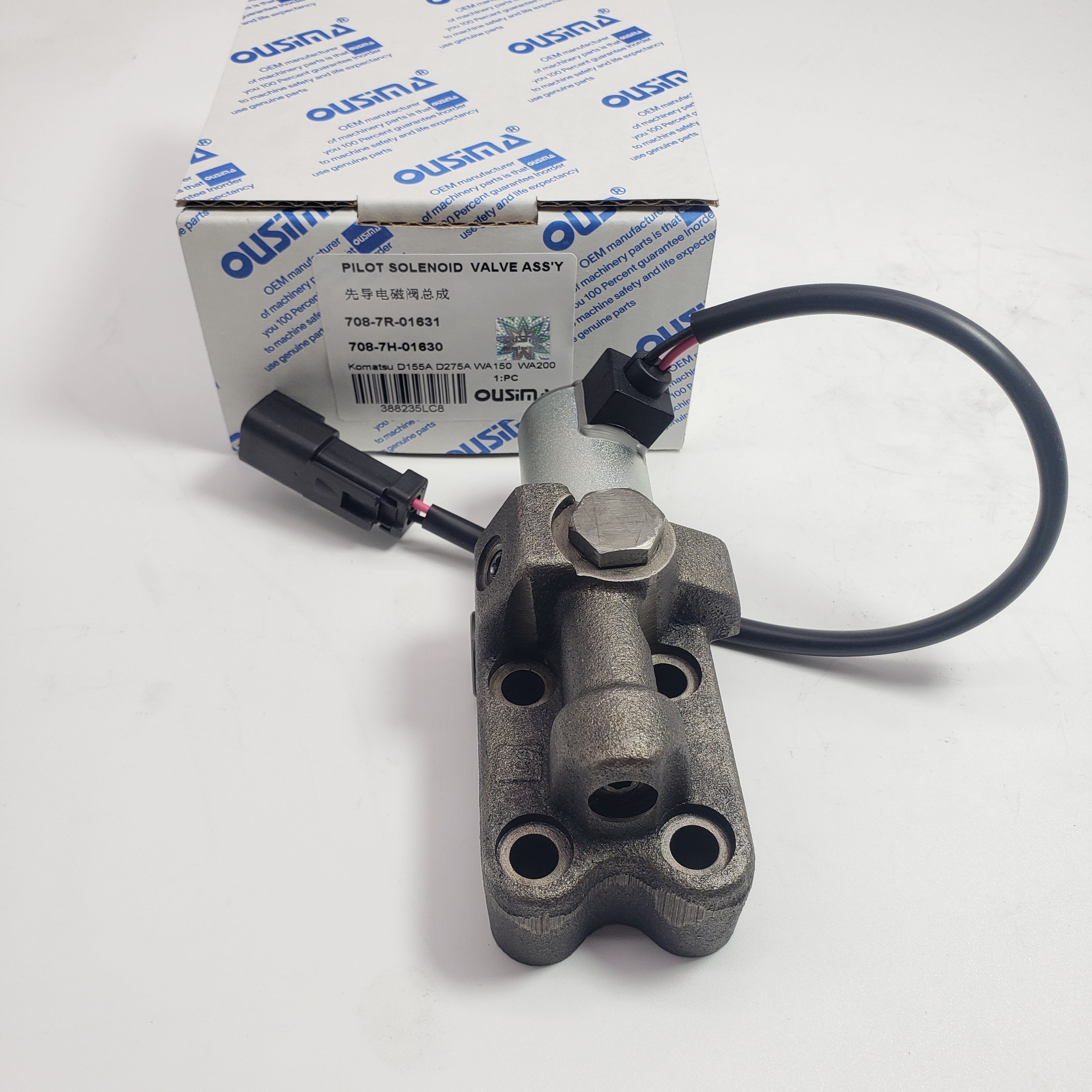 Pilot Solenoid Valve Assy 708-7R-01631 708-7H-01630 for Komatsu D155A D275A WA150 WA200