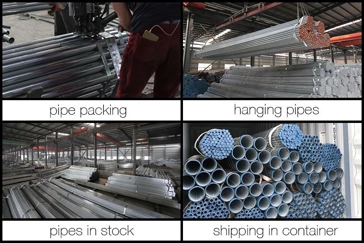 JIS SPHC Galvanized Welded Gi Steel Pipe Hot Dipped Galvanized 500g/M2
