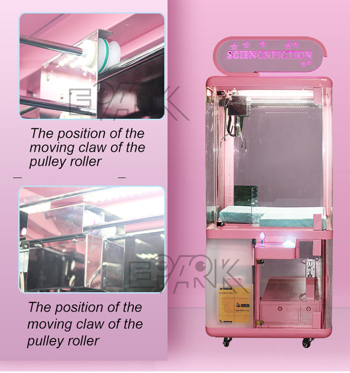 Transparent Plush Dolls Lucky Catch Claw Crane Machine