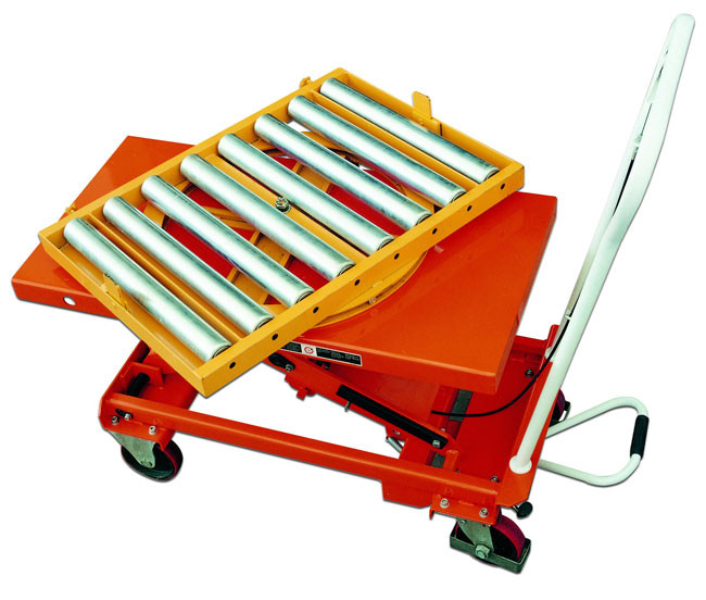 520x1260mm Mobile Manual Lift Table 2000 Lbs 500kg Maximum Height 1600mm