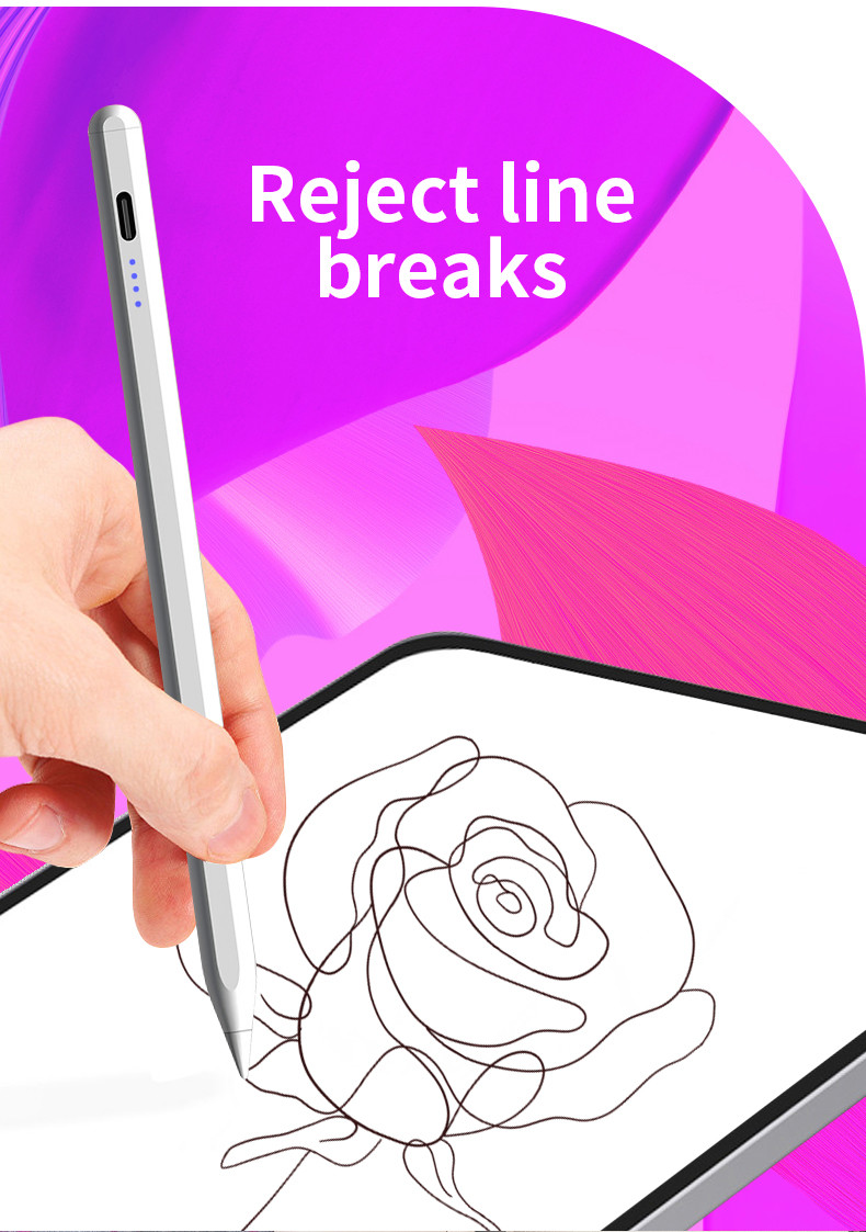 Palm Rejection Universal Active Stylus Pen For IOS / Android Touch Screens