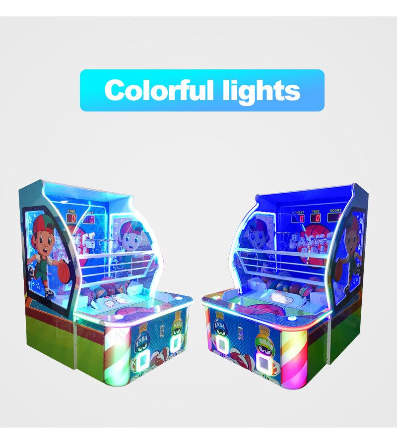 Basketball Shooting Arcade Ticket Game Machine Wooden Metal Material