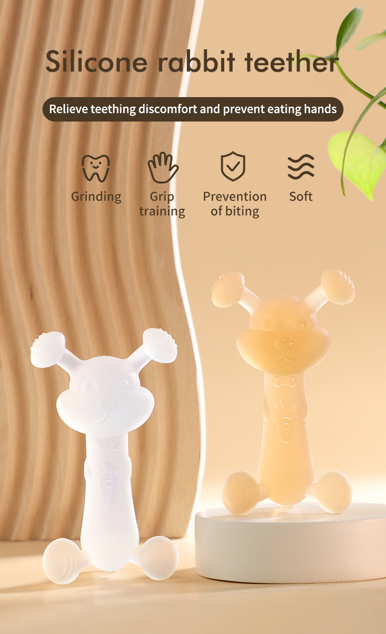 Customized Logo Food Grade Teething Gelatin Teether For Babies Soft And Durable
