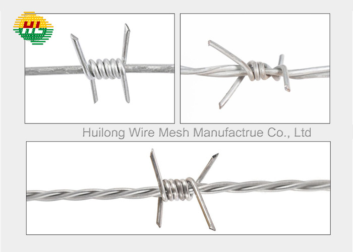 Double Twisted Galvanized Iron Barbed Wire 200m Length Roll