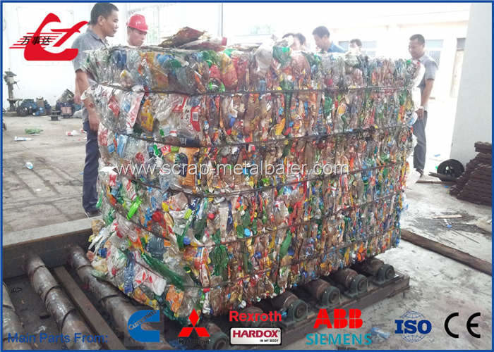 Auto Waste Paper Baler Machine Manual Belting With Feeding Conveyor Y82W-125