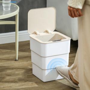  Foldable Collapsible Sensor Trash Bin Trash Can with Odor Filter Touchless Manufactures