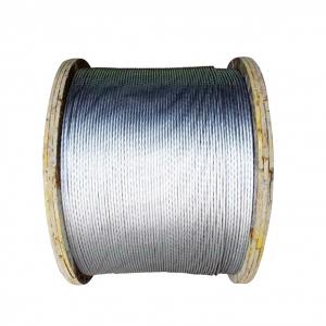 China 1/16'' 3/32'' 1/8'' 5/32'' 1 6 18X7 FC 18X7 IWS 19x7 Construction Steel Wire Rope Type 316 on sale