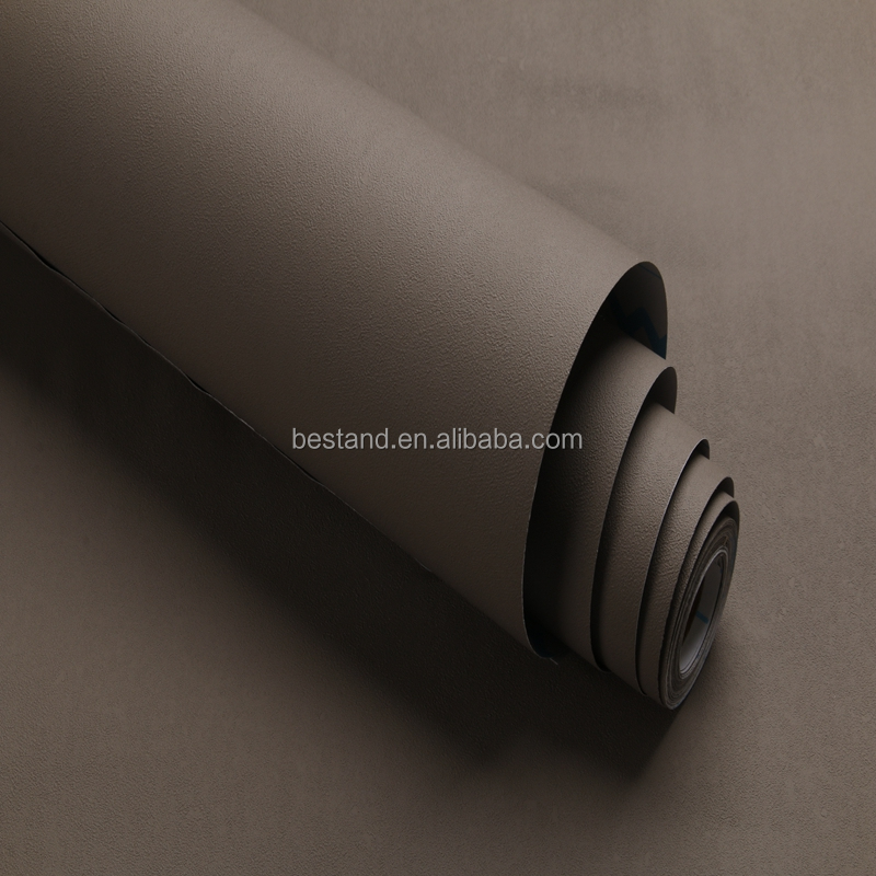 Solid Color Vinyl Paper Beautiful Plain Color Modern Korean Decorative Wallpaper for Apartment