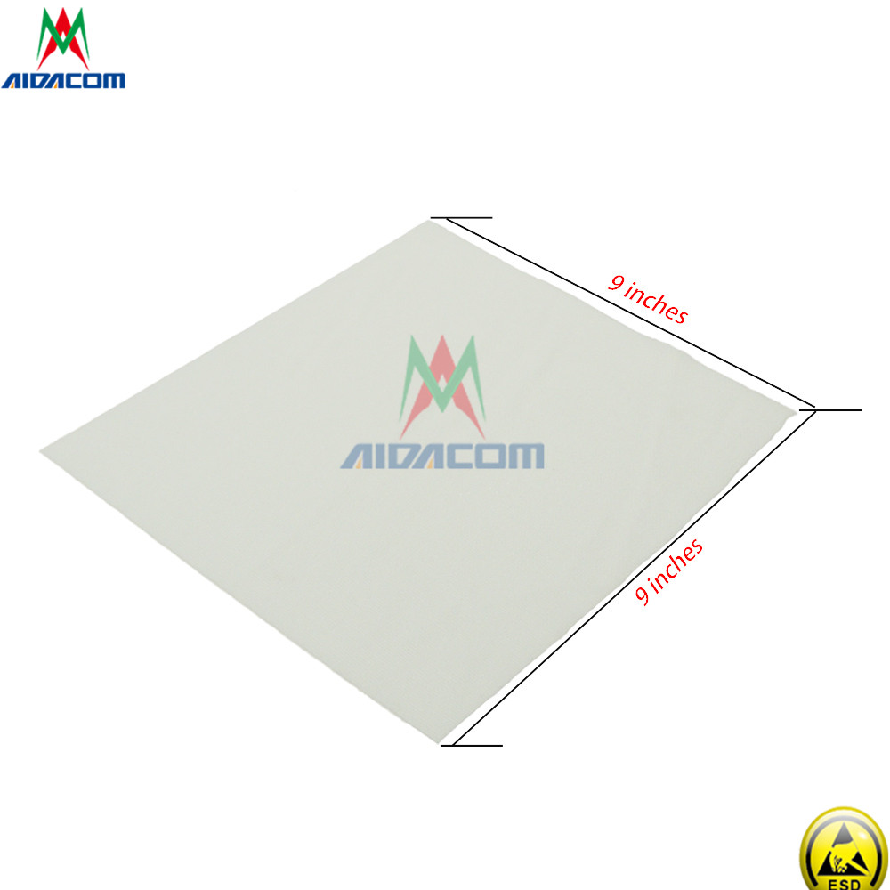 9x9" Polyester Cleanroom Microfiber Wiper 140gsm Non Woven