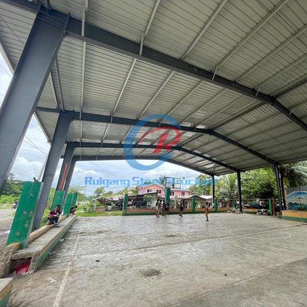 Prefab Large Span Steel Building Basketball Court / Steel Building Space Frame