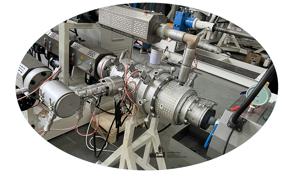 sino-holyson HSE-60/38 20-110mm HDPE Pipe Extrusion Production Line / PE Pipe Manufacturing Machine