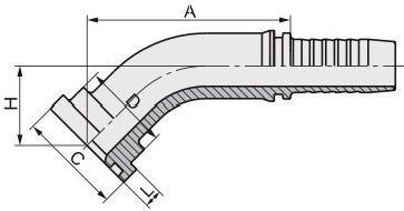 Excavator Fittings Carbon Steel 3000 Psi 90 Degree SAE Fitting Flange Hydraulic Hose Flange Exporters