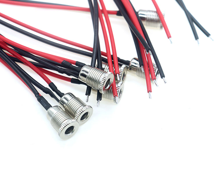 18AWG 10A Metal Threaded Female Socket Mount DC099 5.5x2.1mm 5.5x2.5mm Panel Mount Connector Pigtail DC Power Jack Cable