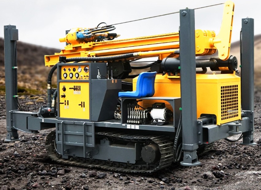 6.5M Hydraulic Crawler Pneumatic Drill Rig Machine With Air Compressor