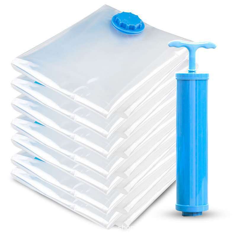 PE Plastic Vacuum Compression Bag for Quilts Clothes and Travel Spot Air Suction Valve