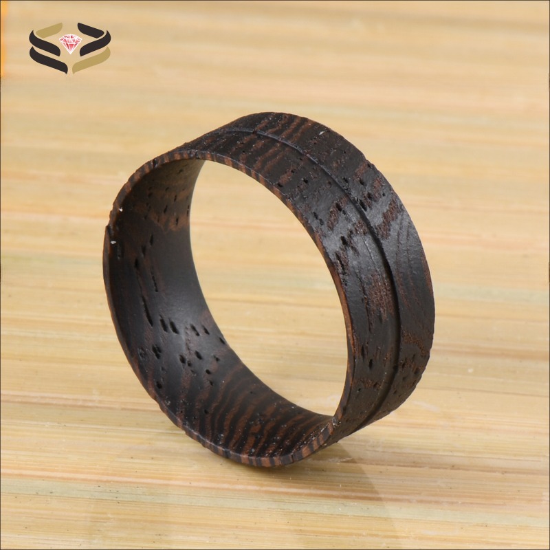Iron Wood Golden Sandalwood Chicken Wing Koa Wood Ring Core 8mm For Inlay