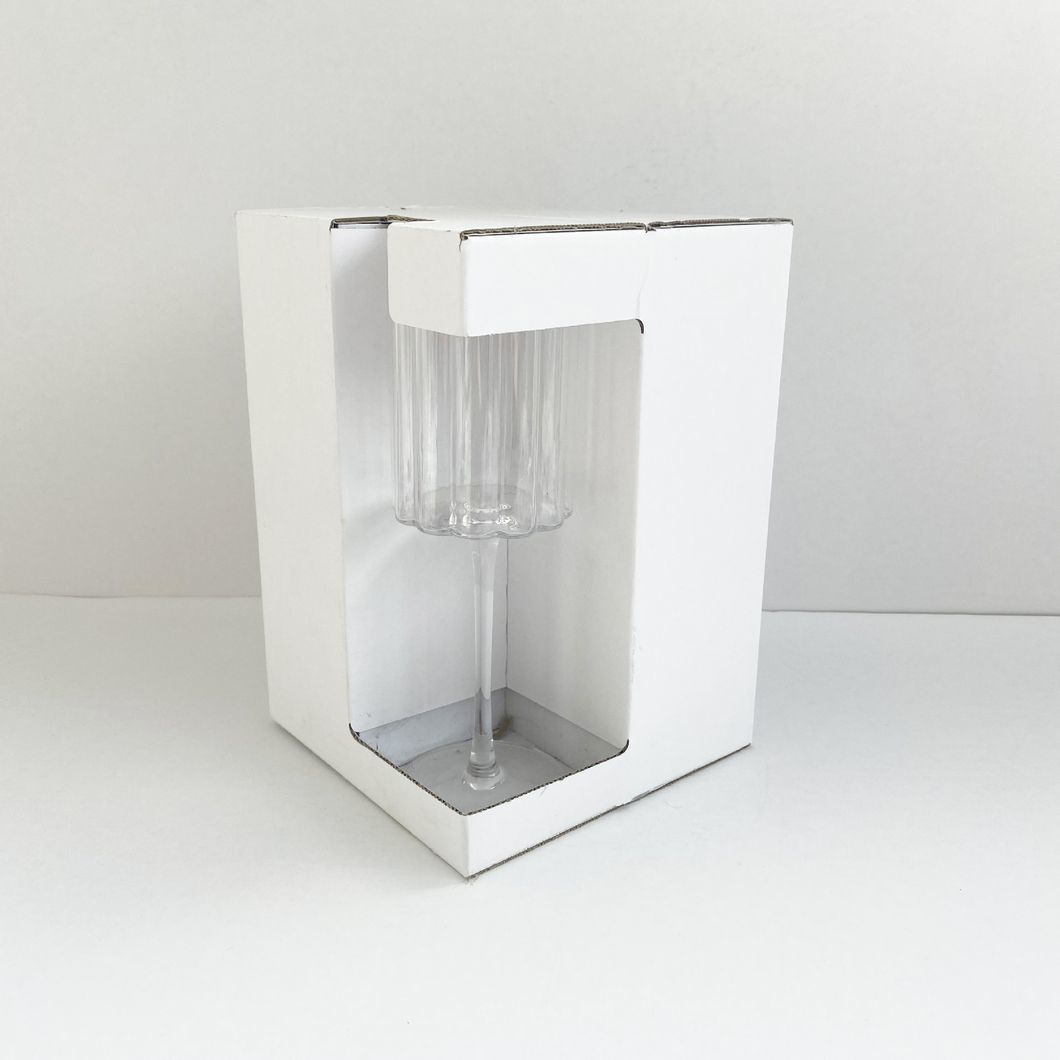 Customized Printing Kraft Paper Brown White Packaging Fashion Packing Cardboard Corrugated Display Case Gift Carton Box for Champagne Glass Mug