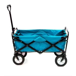 China Adjustable Handle Folding Utility Trolley Cart Green for Outdoor Camping and Garden on sale
