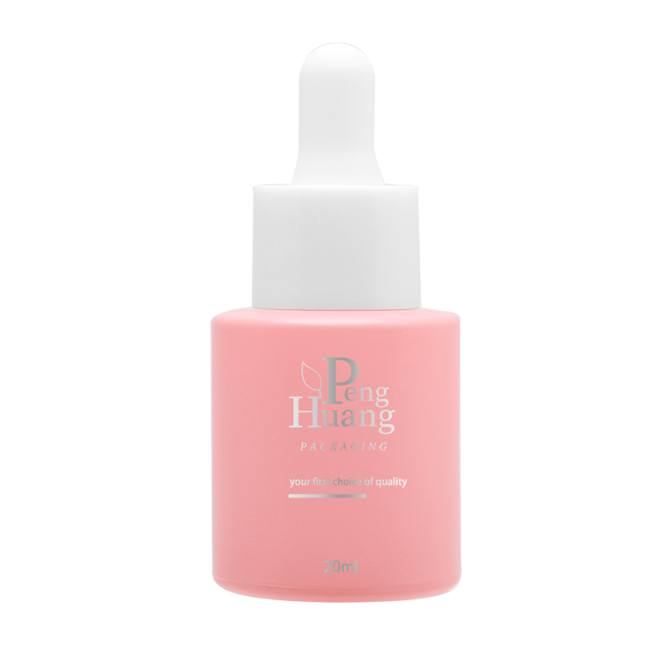 30ml 20ml 15ml Pink Cosmetic Glass Bottle Set Glass Dropper Bottle