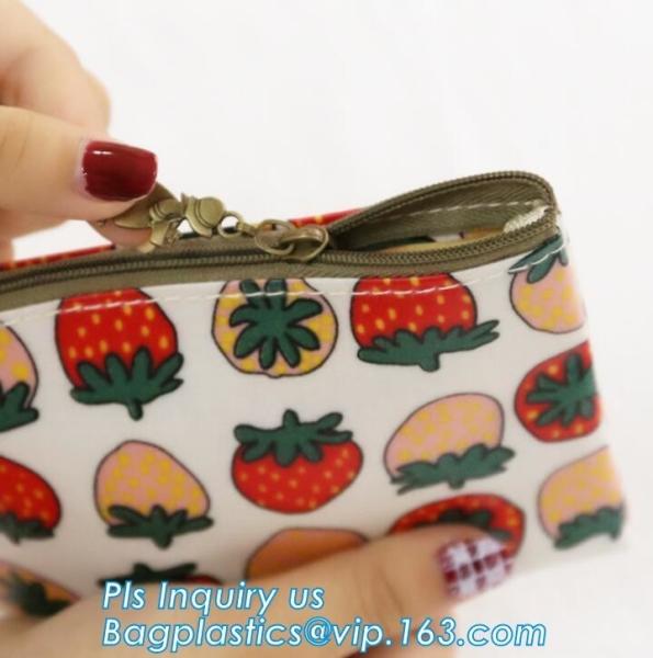 Canvas Cosmetic Pen Pencil Stationery Bag, stamping fashion girl pen pencil