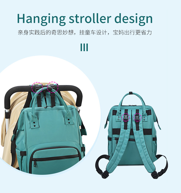 Factory Directory Cheap Mummy Baby Nappy Bag Large Capacity Women Travel Backpack Diaper Bag for Baby
