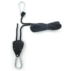 Hydroponic Led Grow Light Hangers Reflector Adjustable 1/8" Rope Ratchet Hanger