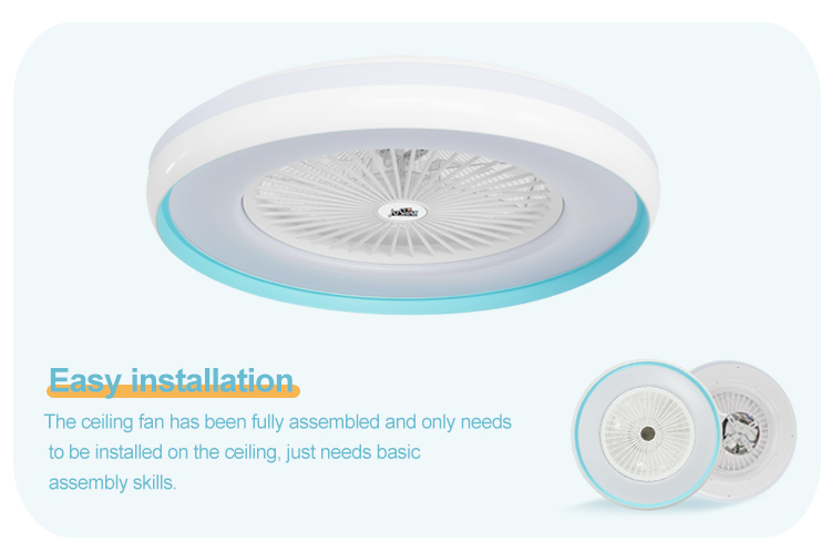 23 inch DC motor wifi remote control bedroom ceiling ceiling light fan with 6 Speed Choice