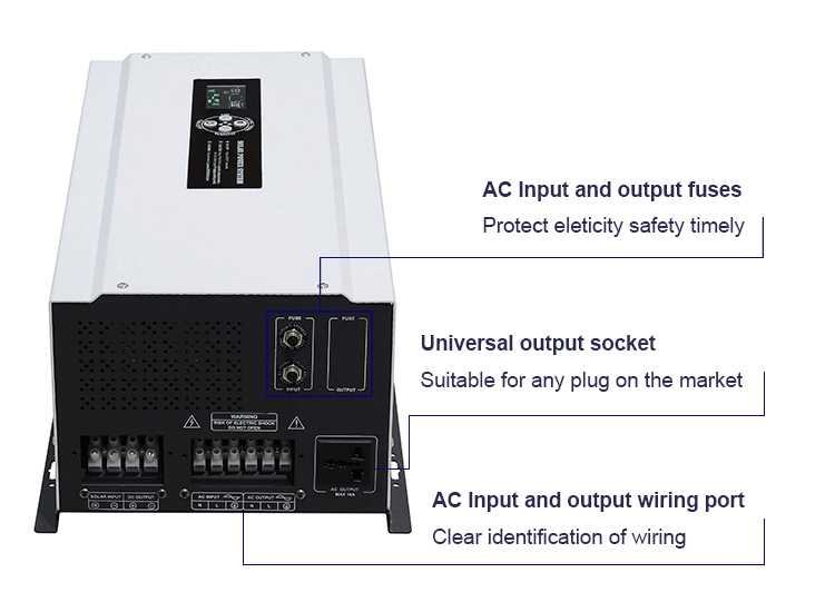 Pure Sine Wave 7.5kw Off Grid Mppt Solar Inverter Hybrid For Solar Panel Ac Condition