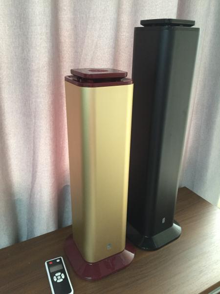 195*195*638mm KTV Night Bar Casino Hotel Scent Diffuser Machine Metal Gold Color